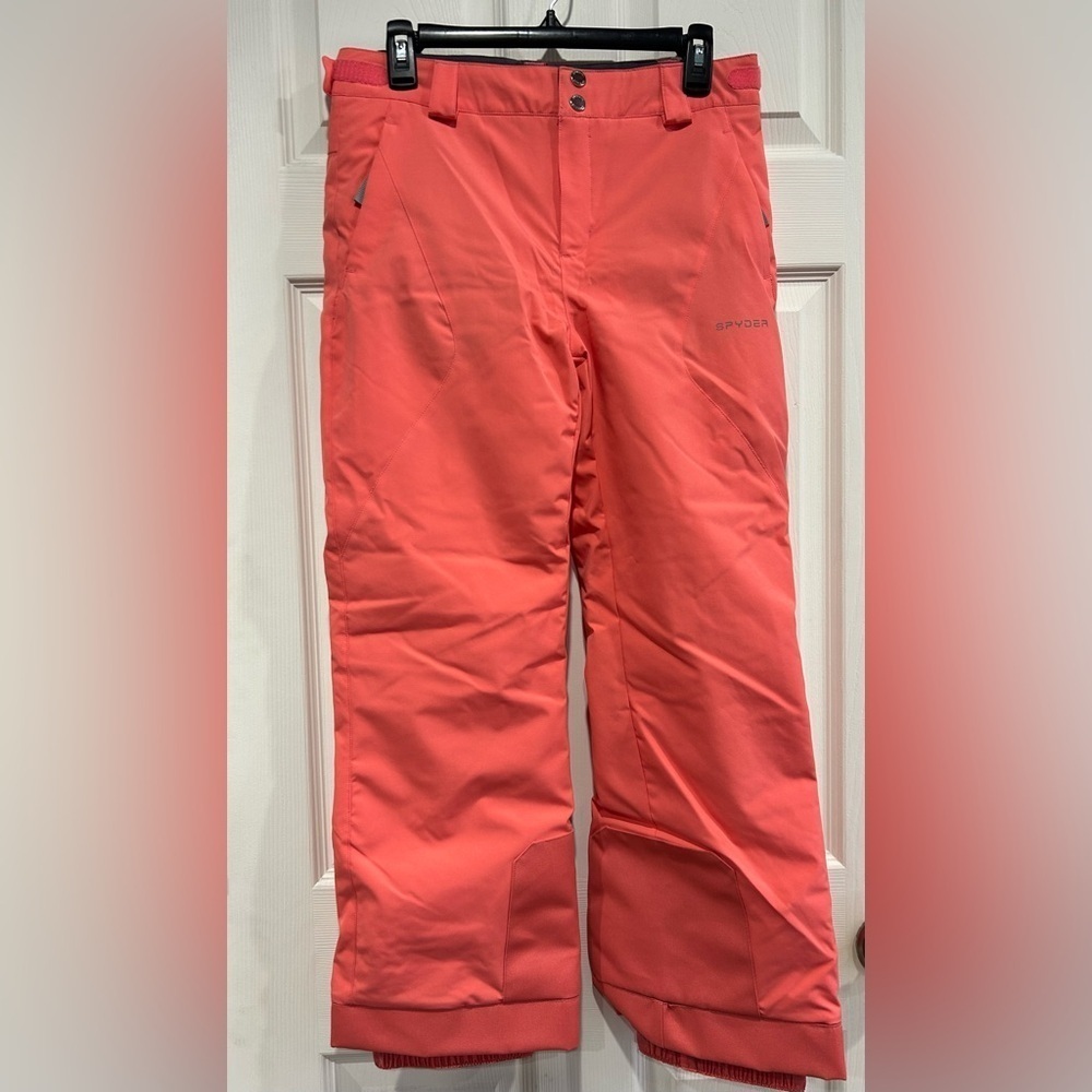 Spyder Girls Size 16 Olympia Snow Pants Skiing Ski Snowboarding Coral Tropic NWT